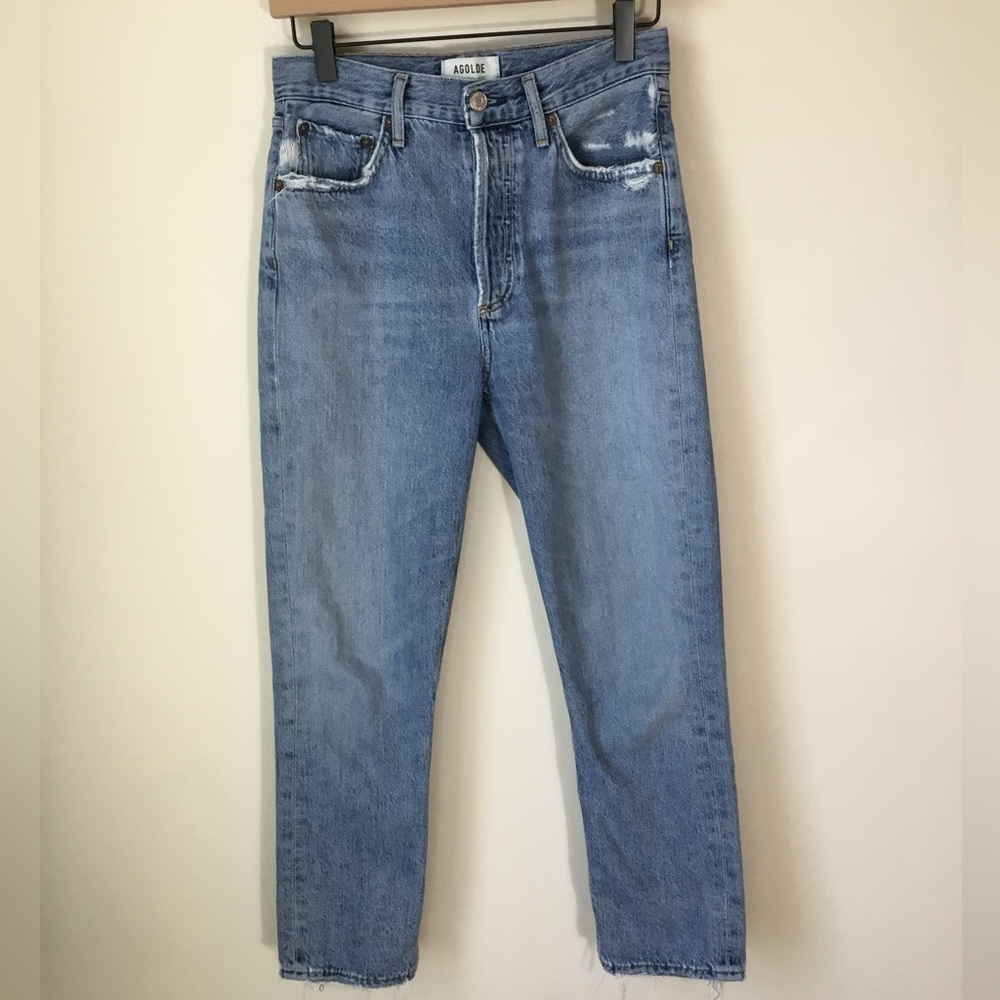 Agolde Riley Cut Denim Button Fly Jeans size 25